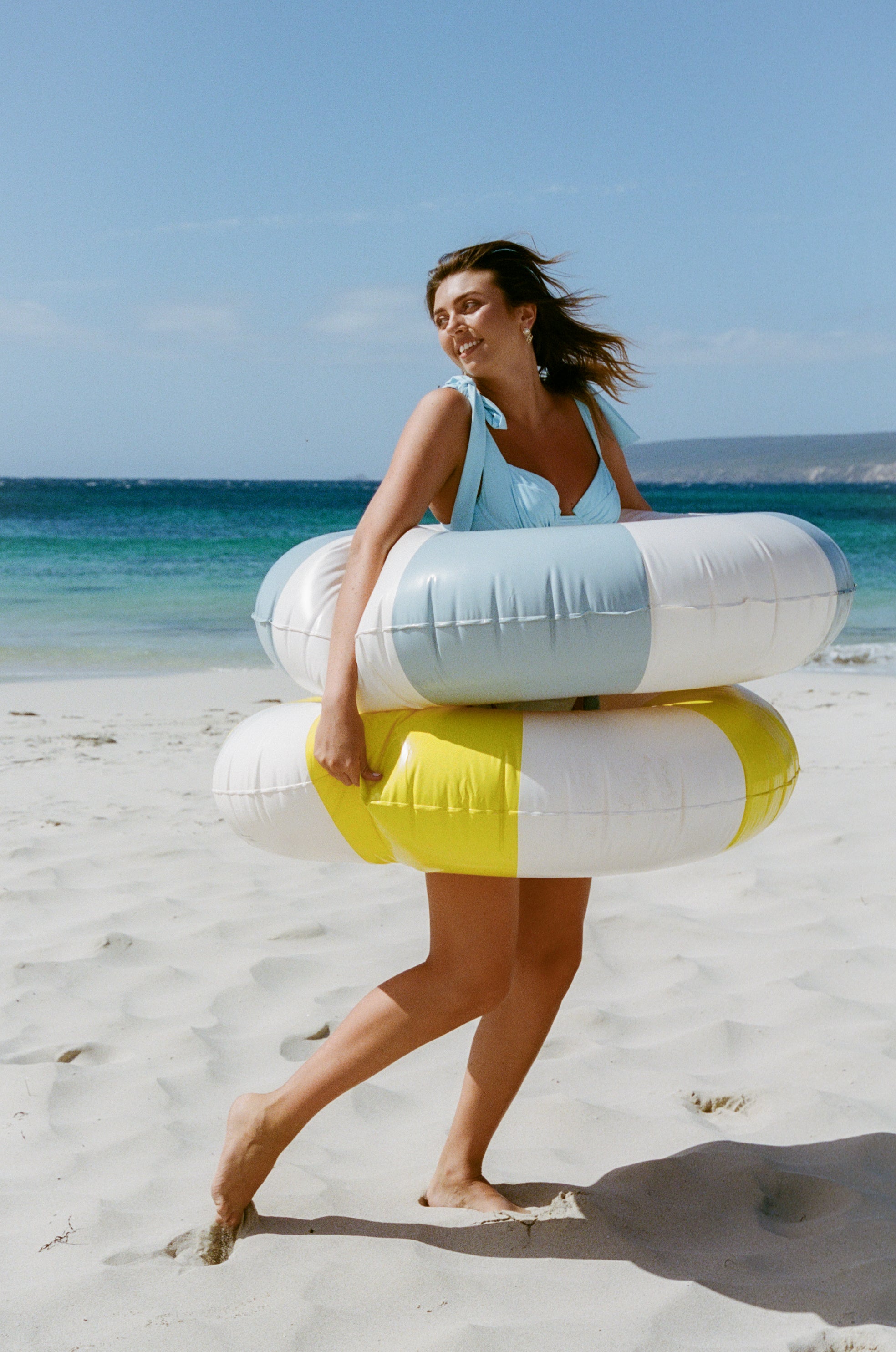 Breanne Bra Bikini Top in Aqua Blue